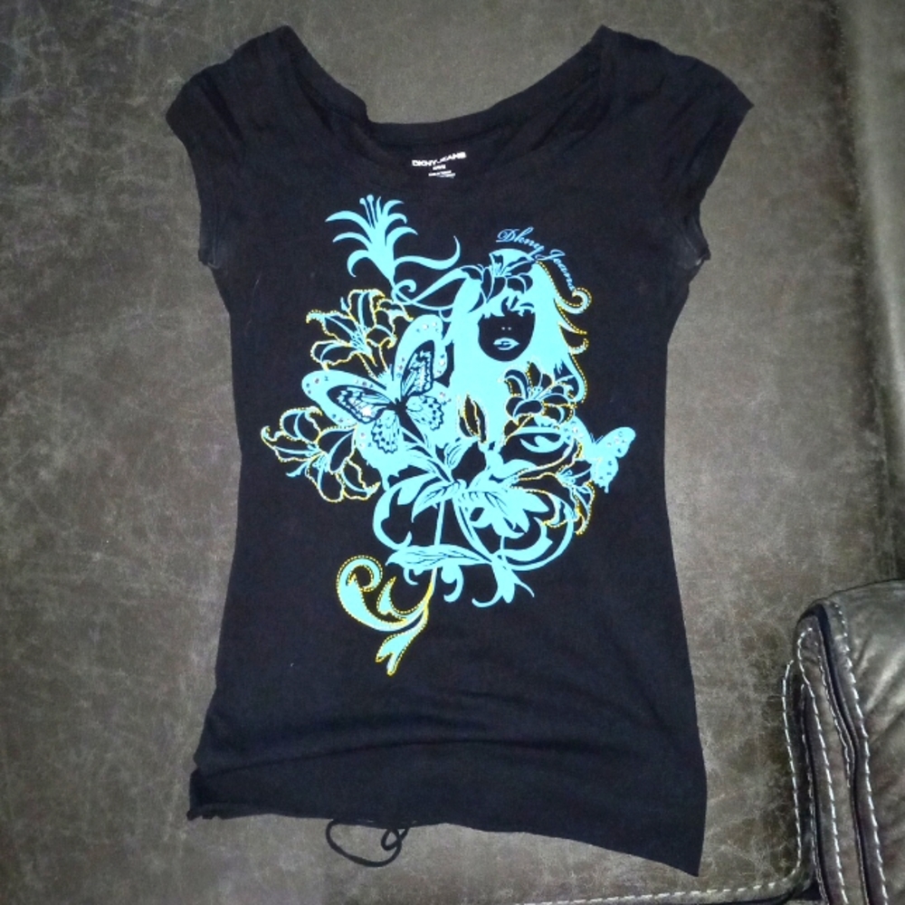 DKNY cut out back top shirt size M  EUC